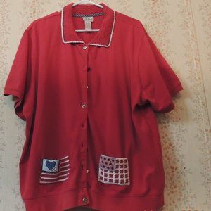 red whimsical top